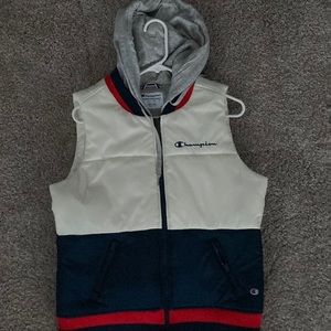 Red, white, and blue Champion vest